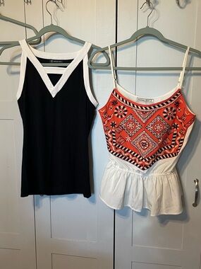 Abercrombie & Fitch red and white, INC black and white tank top Bundle!